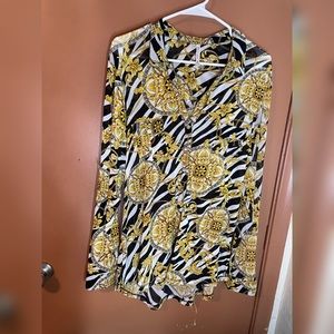 Black and Golf Blouse